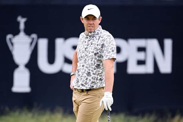 BRory McIlroy stands on the ninth green during round one of the 122nd US Open at The Country Club in Brookline. Picture: Ross Kinnaird/Getty Images.