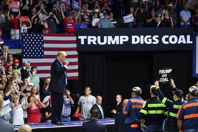 Former US President Donald Trump made his views on climate change and fossil fuels clear, but states like California were able to take their own action to cut emissions (Picture: Mandel Ngan/AFP via Getty Images)