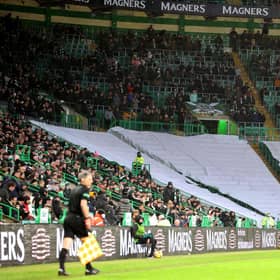 Part of the standing section at Celtic Park was closed. (Photo by Alan Harvey / SNS Group)