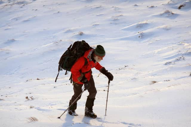 Nick Gardner revels in the challenge of scaling a Munro with snow on the ground