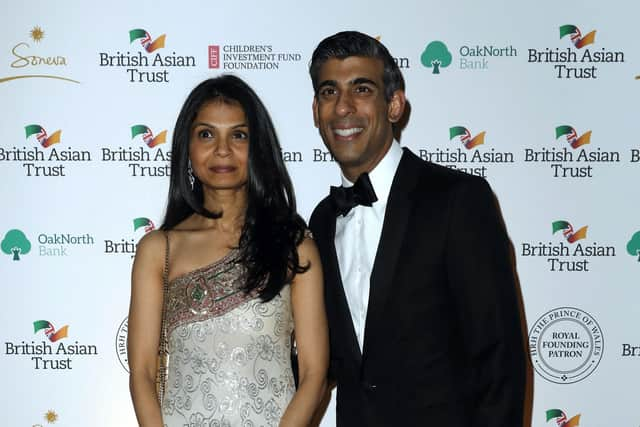 Rishi Suna with his wife Akshata Murthy