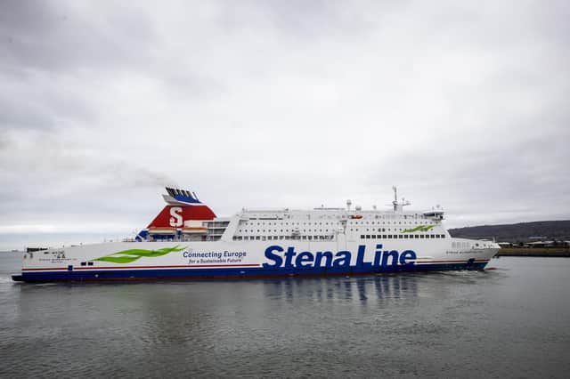 Stena Superfast VIII departing from Belfast Harbour picture: PA