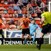 Dylan Connolly scores in St Mirren's 5-1 win over Dundee United.