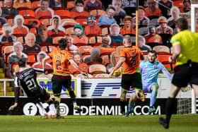 Dylan Connolly scores in St Mirren's 5-1 win over Dundee United.