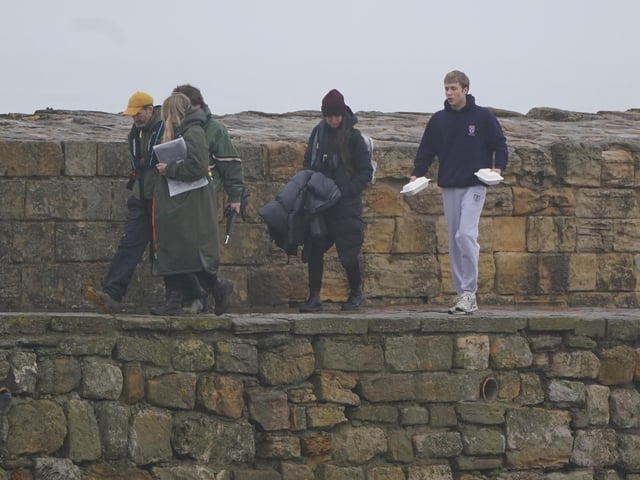 Sightings of Dominic West, 53, who is playing William’s father Charles, and Meg Bellamy, 19, who is playing the Princess of Wales, have previously been reported in the town.