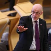 Deputy First Minister John Swinney said plans in place to deal with the impact of Storm Eunice in Scotland are “proportionate” and “extensive”(Photo by Fraser Bremner-Pool/Getty Images).