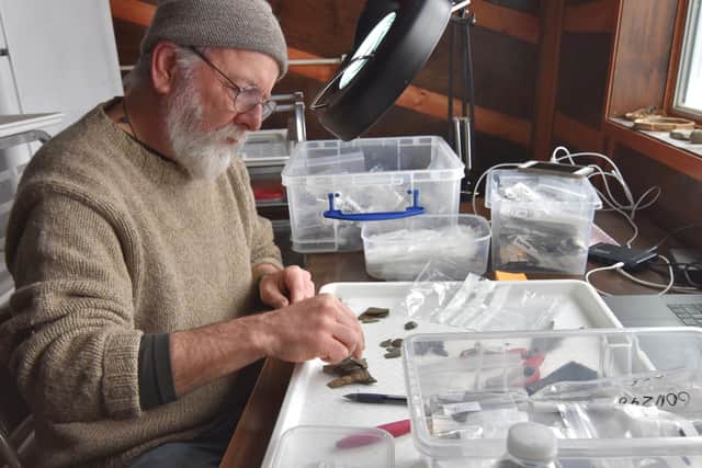 Archaeologist Dr Rick Knecht at work.