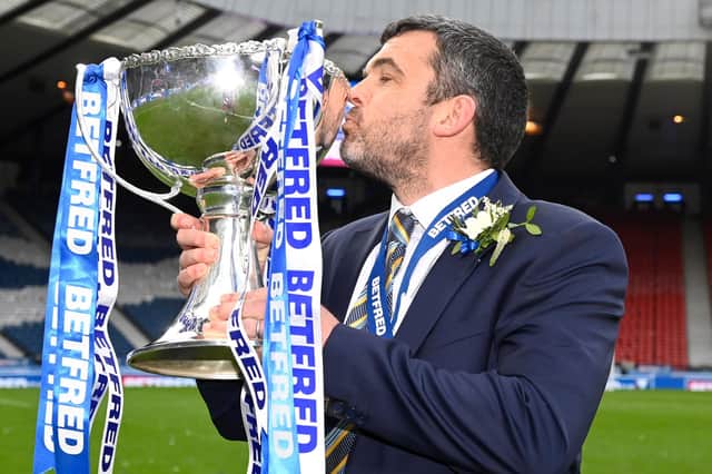 St Johnstone manager Callum Davidson suggests a League Cup final win over Livngston represents a more laudable achievement than even ending a 14-month domestic winning run at Ibrox for Rangers would be. (Photo by Rob Casey / SNS Group)

**Free for first use