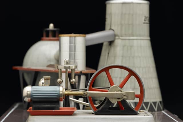A steam powered nuclear power station toy, by Wilhelm Schroder and Co, from 1965. Picture: National Museums Scotland