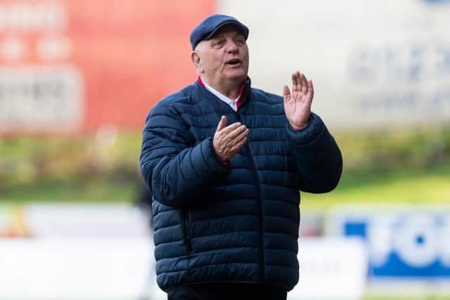 Arbroath manager Dick Campbell is relishing his side's top of the table clash against Kilmarnock on Friday night.  (Photo by Ross MacDonald / SNS Group)