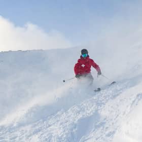 Perfect conditions on the Spring Run at Glencoe Mountain Resort