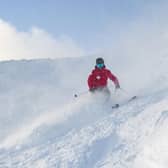 Glencoe Ski Patroller James Munro, on the Spring Run piste, at Glencoe Mountain Resort. PIC: Stevie McKenna / Ski-Scotland