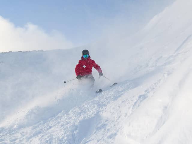 Perfect conditions on the Spring Run at Glencoe Mountain Resort, January 2023