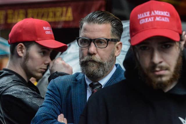 The far-right leader's supporters are often seen wearing Donald Trump memorabilia (Getty Images)
