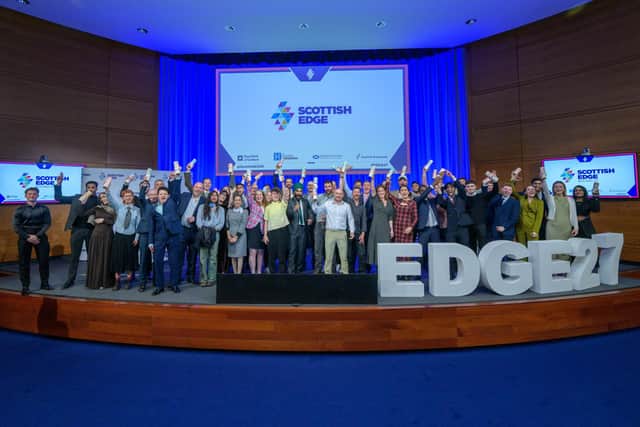 The winners of the latest round of the Scottish Edge business funding competition. Picture: Sandy Young Photography