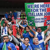 Scotland flags were spotted among the Italy crowd in the Euro 2020 final at Wembley. (Photo by Andy Rain - Pool/Getty Images)