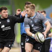 Glasgow Warriors' Duncan Weir (L) and Kyle Steyn will be involved against the Stormers. (Photo by Ross MacDonald / SNS Group)
