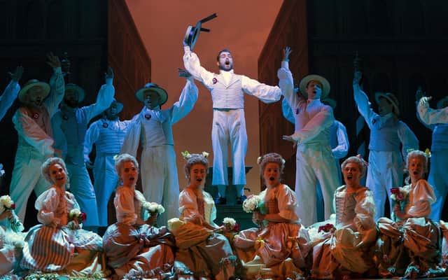 A dress rehearsal for the Scottish Opera's production of Gilbert and Sullivan's The Gondoliers, at the Theatre Royal in Glasgow.