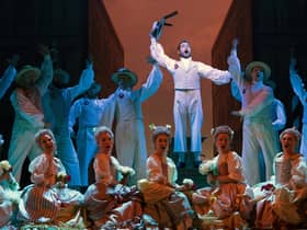 A dress rehearsal for the Scottish Opera's production of Gilbert and Sullivan's The Gondoliers, at the Theatre Royal in Glasgow.