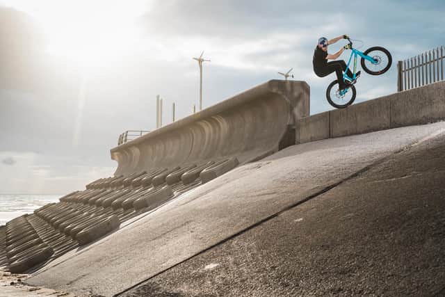 Danny MacAskill in Blackpool. Picture: Dave Mackison