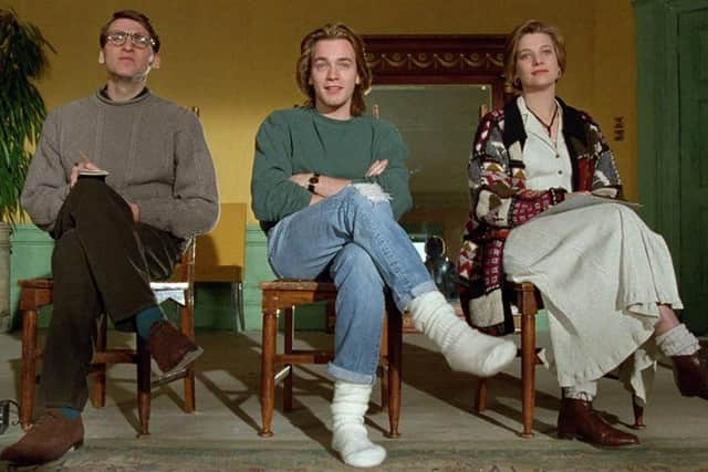 Christopher Eccleston, Ewan McGregor and Kerry Fox played the three Edinburgh flatmates in Shallow Grave.