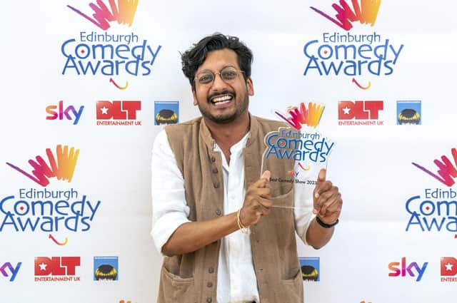Ahir Shah won the main Edinburgh Comedy Awards prize at the Dovecot Studios. Picture: Jane Barlow/PA Wire