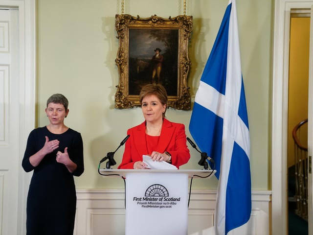 Speaking in Edinburgh, Ms Sturgeon was asked how she has gone from having plenty in the tank three weeks ago to an empty tank today, and it was put to her that she did not mention the police investigation into the party’s finances during her resignation speech.