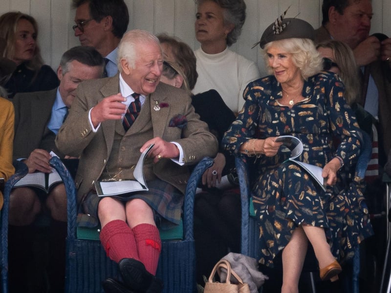 King Charles III and Queen Camilla during the Braemar Gathering