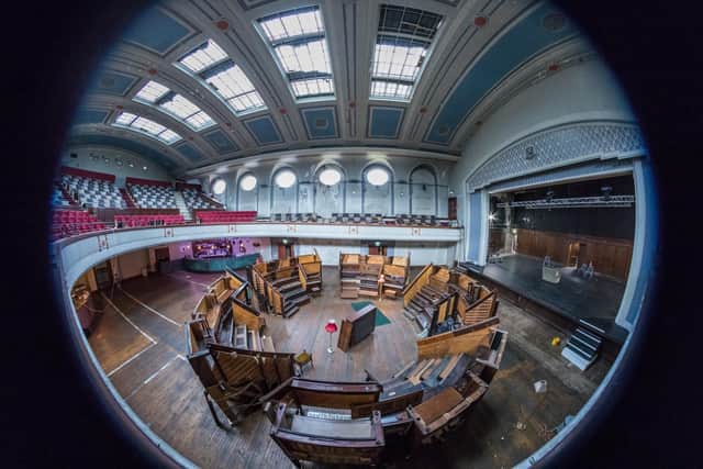 Photographer Chris Scott captured this image of the pop-up Pianodrome venue at Leith Theatre.