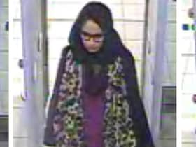 A grainy CCTV image of 15-year-old Shamima Begum going through security at Gatwick airport on her journey to Syria (Picture: Metropolitan Police/PA Wire)