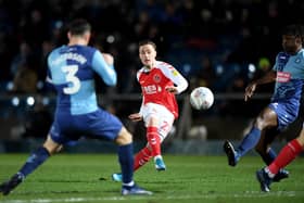 Barrie McKay, pictured in action for Fleetwood, has signed for Hearts.