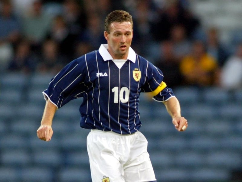 Many wonder what might have happened had he been fit for the Euro 2000 play off v England – Paul Scholes would likely not have been permitted to score twice at Hampden in the first leg for starters. A genuinely classy presence in the midfielder for Scotland, he won his first cap v Japan while still with Motherwell. He left Fir Park in the summer of 1996 under the new Bosman rule and ended up at Borussia Dortmund of all places. During his spell there he became a European Cup winner, keeping Zinedine Zidane quiet in the 1997 final v Juventus. By now at Celtic, the midfielder retired from international duty after the failed World Cup campaign in 2002 but was persuaded to return under new manager Berti Vogts, who was understandably impressed by Lambert’s time in Germany. Lambert skippered Scotland in another failed campaign, scoring one of the goals v the Faroes as the team clawed a draw v the Faroes in the Vogts’ first competitive game in charge. He won 12 caps in his second chapter under Vogts to leave him on 40 caps and one goal.