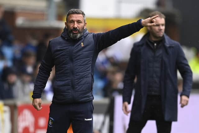 Derek McInnes tries to rally his Kilmarnock team.