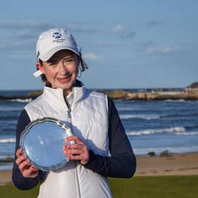 Grace Crawford, pictured after winning the North Berwick Ladies Club Championship earlier this year, delivered one of Scotland's singles successes at Woodhall Spa.
