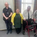 Some of the service users at the first Tuesday group in Buchanhaven Heritage Centre, independent of council funding. They served drinks, morning rolls and biscuits to locals, and followed this with an afternoon of prize bingo.