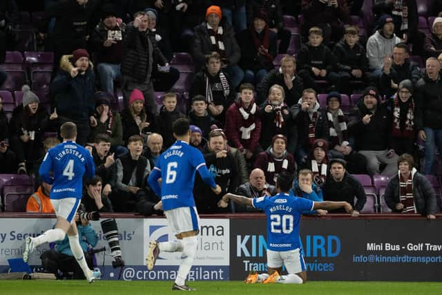 Alfredo Morelos opened the scoring for Rangers just nine minutes in and they never looked back.