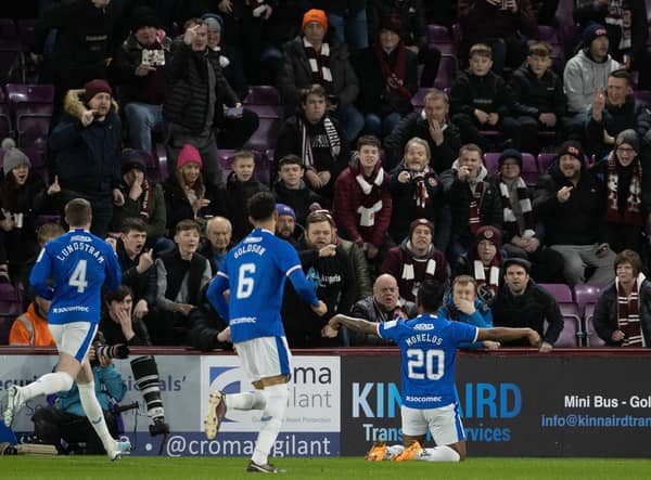 Alfredo Morelos opened the scoring for Rangers just nine minutes in and they never looked back.