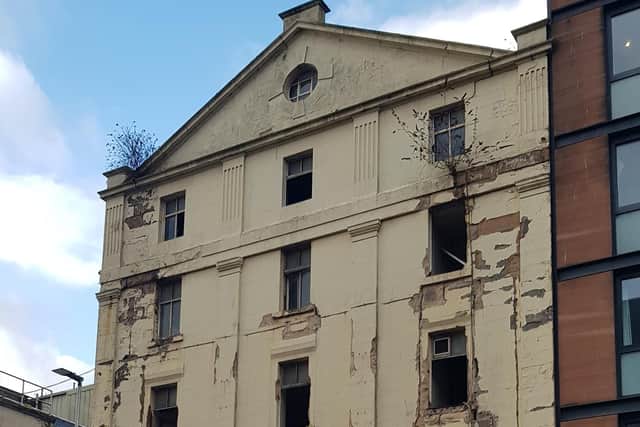 Plans have been lodged to demolish an 1840s bonded warehouse in Oswald Street, one of the few remaining buildings of its type in this part of the city, and build a hotel. PIC: Contributed.