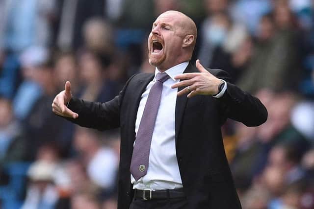 Sean Dyche was manager at Watford where Wilson worked after moving to England (Photo by OLI SCARFF/AFP via Getty Images)