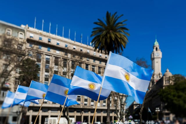 Argentina is the second largest country in South America (after Brazil), it has a total area of 2,780,400 km² and the country covers 0.545% of the Earth's surface.