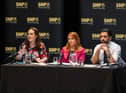 Kate Forbes, Ash Regan and Humza Yousaf taking part in the SNP leadership hustings at Eden Court, Inverness.