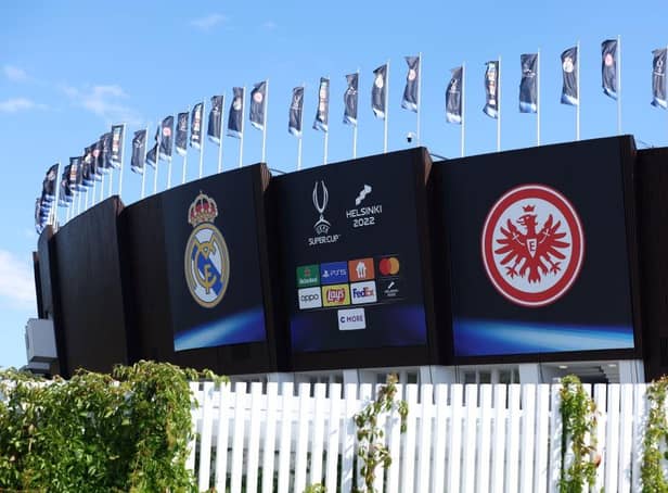 The UEFA Super Cup Final 2022 between Real Madrid CF and Eintracht Frankfurt will take place tonight Helsinki, Finland. (Photo by Alex Grimm/Getty Images )