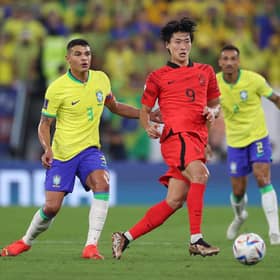 Celtic target Cho Gue-sung in action for South Korea during their World Cup last 16 defeat to Brazil. (Photo by Michael Steele/Getty Images)