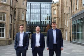 Morton Fraser's three new partners: Jack Kerr, Chris McLeish and Andrew Walker.