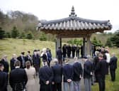 A previous service at the Scottish Korean War Memorial