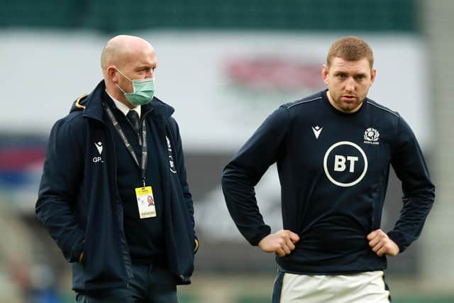 Gregor Townsend and Finn Russell repaired their relationship during lockdown but the fly-half has been dropped from Scotland's autumn squad. (Photo by David Rogers/Getty Images)