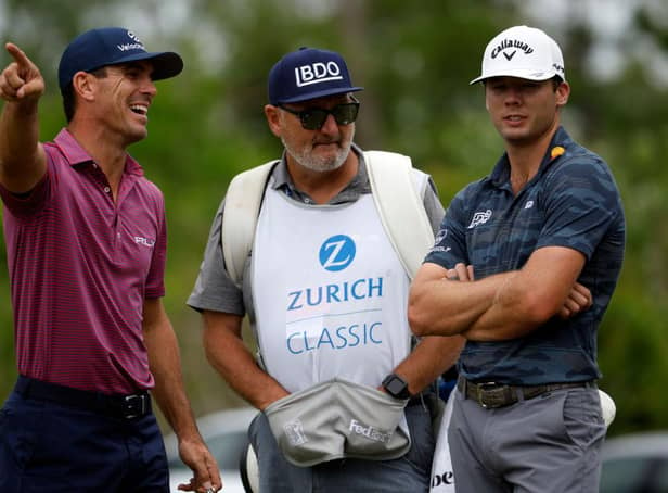 Billy Horschel and Sam Burns, pictured during the Zurich Classic of New Orleans, are both heading to The Renaissance Club for the Genesis Scottish Open. Picture: Chris Graythen/Getty Images.