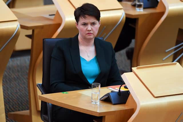Leader of the Scottish Conservative Party Ruth Davidson during First Minister's Questions at the Scottish Parliament in Holyrood. Picture: Andy Buchanan/PA Wire