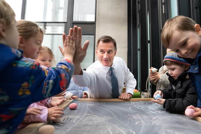 Chancellor Jeremy Hunt's boost to childcare funding should be replicated by the Scottish Government (Picture: Stefan Rousseau/PA)