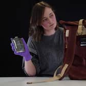 Doctoral Researcher Laura Scobie with a backpack and flask created in with Isle of Jura Distillery and Trakke
Pic: Stewart Attwood
